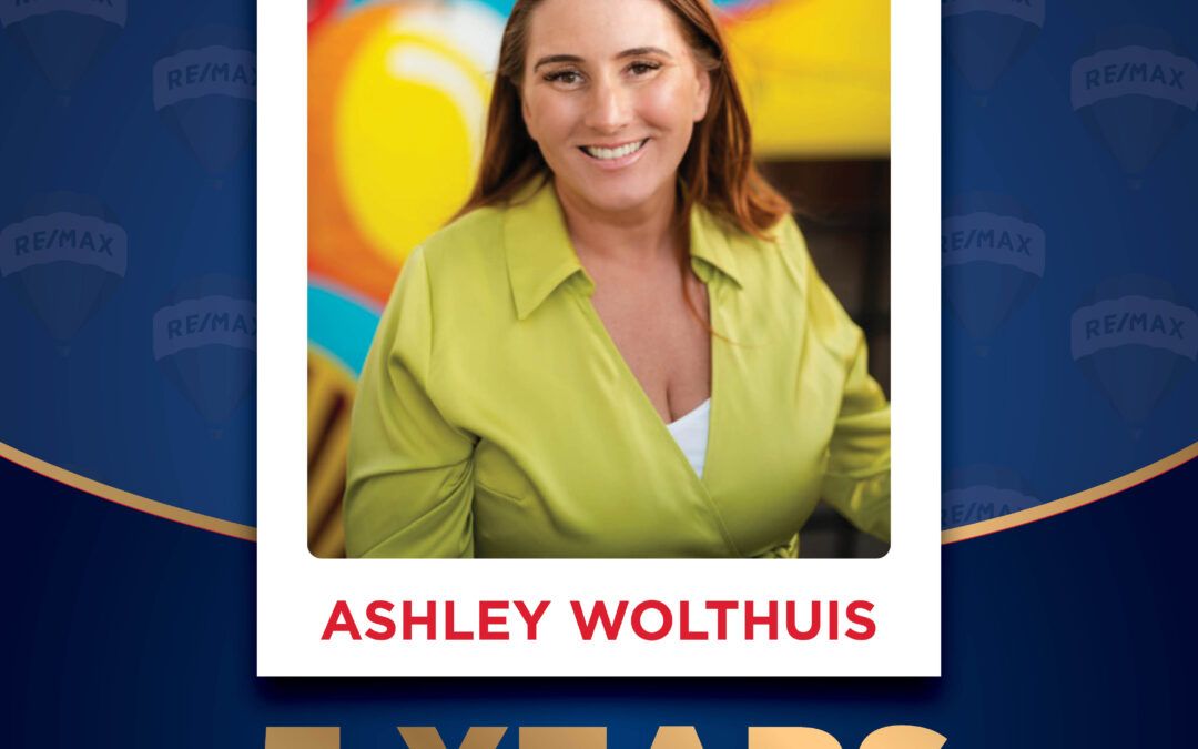 Congratulations to Ashley Wolthuis for 5 Years at RE/MAX Associates